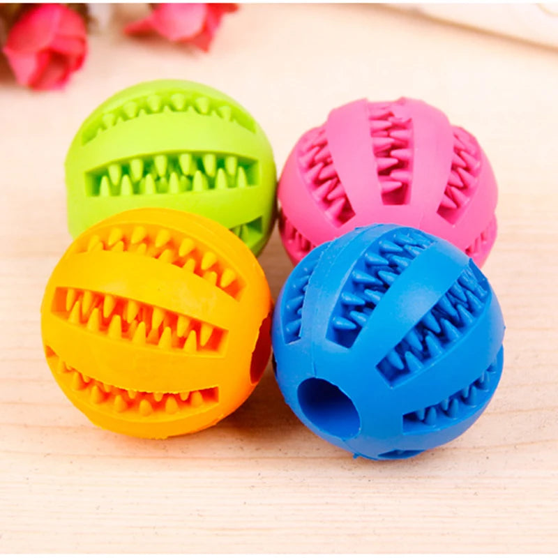 Soft Rubber Pet Dog Cat Toy Ball Dog Toothbrush Chew Treat Cleaning Tooth Reward Food Dog Puppy Training Interactive Pet Toys