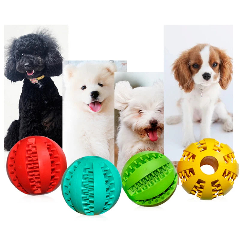 Soft Rubber Pet Dog Cat Toy Ball Dog Toothbrush Chew Treat Cleaning Tooth Reward Food Dog Puppy Training Interactive Pet Toys