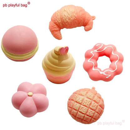 pb playful bag Decompress toys Simulated Bread Peach slow rebound Squishy Squeeze Children's decompression toys gift UG303