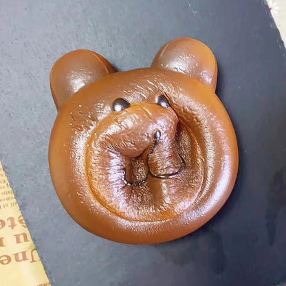 Eric Jumbo Bear Head Bread Slow Rising Squishy Charm