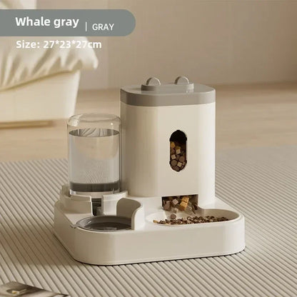 Pet Automatic Feeder Convenient Water Dispenser Cat and Dog Food Elevated Bowl with Fountain Large Capacity Drinker Accessories