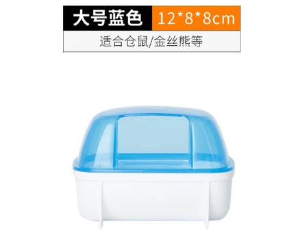 Hamster Bathroom House Sandbox Full Transparent Urine Sand Basin Golden Bear Supplies Sand Bath Container Small Pet Bathroom