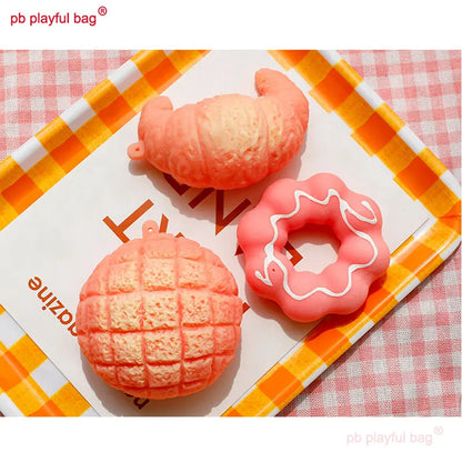 pb playful bag Decompress toys Simulated Bread Peach slow rebound Squishy Squeeze Children's decompression toys gift UG303