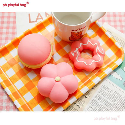 pb playful bag Decompress toys Simulated Bread Peach slow rebound Squishy Squeeze Children's decompression toys gift UG303