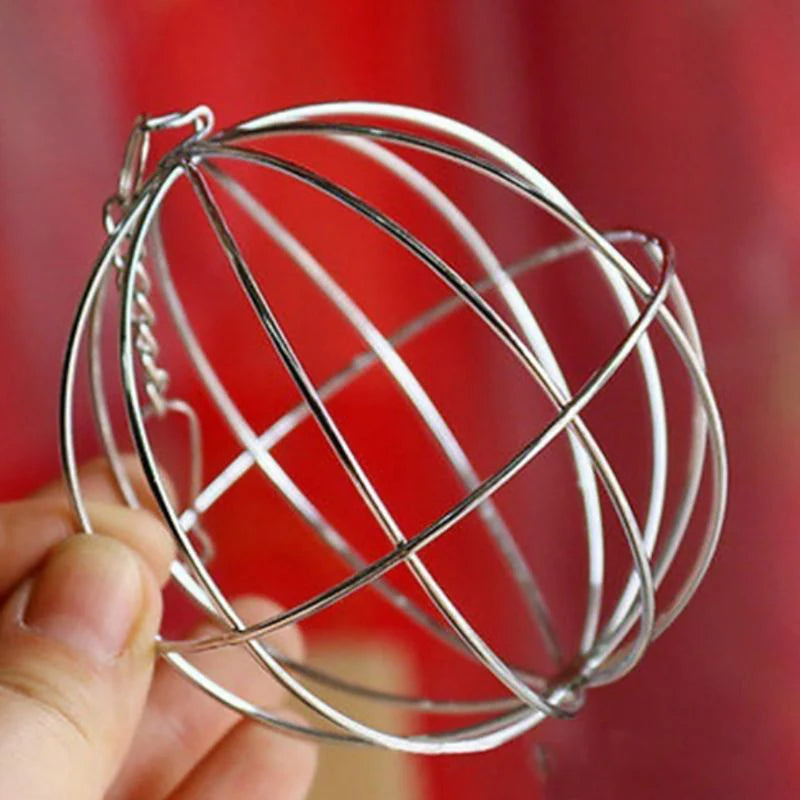 Stainless Steel Pet Rabbits Toys Round Sphere Feed Dispense Exercise Hanging Straw Ball For Guinea Hamster Rat Grass Rack Ball