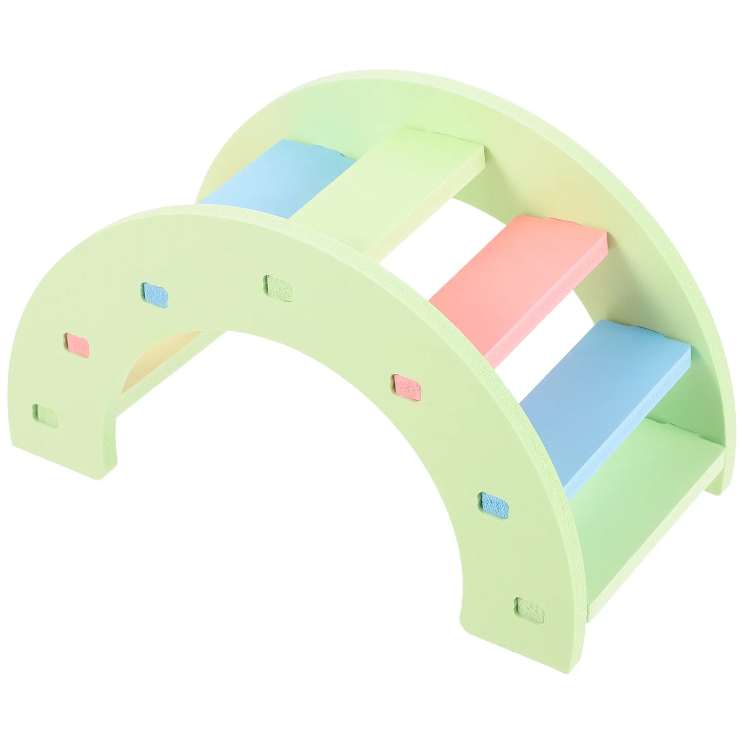 Hamster Toy Arch Bridge Bunny Toys Climbing Ladder Gerbil Rat Pet Cage for Chinchilla Chevron Board Platform