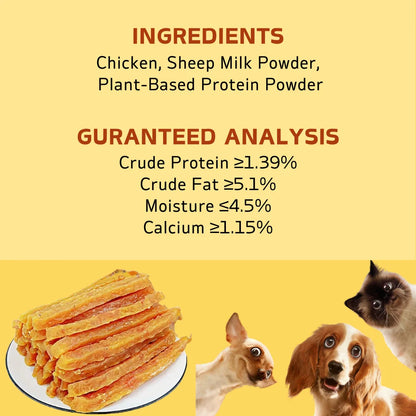 100g/300g(3.53oz/10.58oz)Soft Chew Dog Treats For Small, Medium And Large Dogs, Dried Milk Chicken Healthy, High Protein