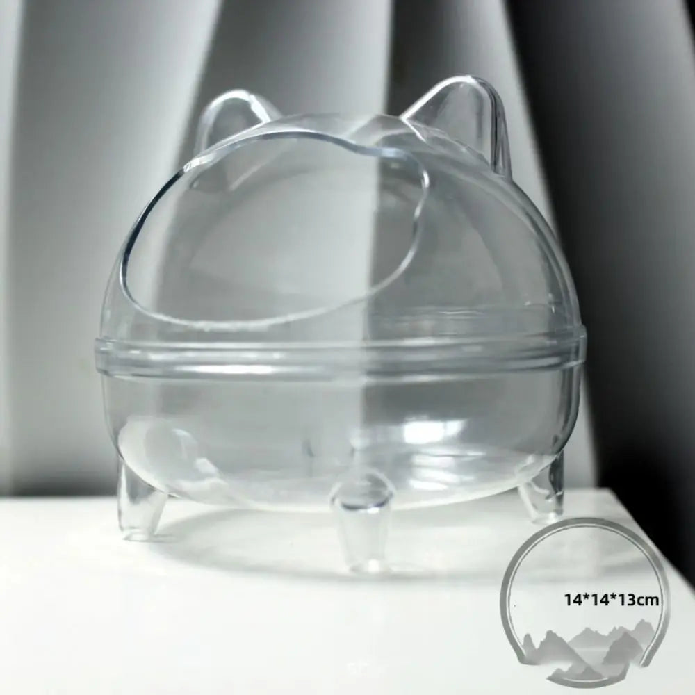 Transparent Hamster Toilet Cage Room Guinea Pig Cage Hamster Sand Bath Acrylic Plastic Mouse Box Hamster