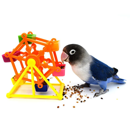 Parrot Foraging Toy Rotatable Wheel Funny Bird Training Toy Parakeets Windmill Toy Pecking For Cockatiel Lovebird Budgies Canary