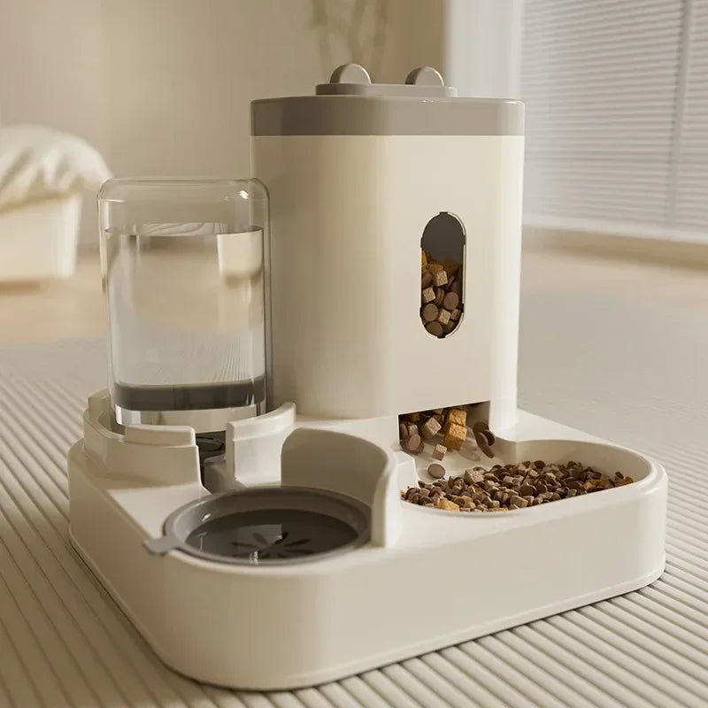 Pet Automatic Feeder Convenient Water Dispenser Cat and Dog Food Elevated Bowl with Fountain Large Capacity Drinker Accessories