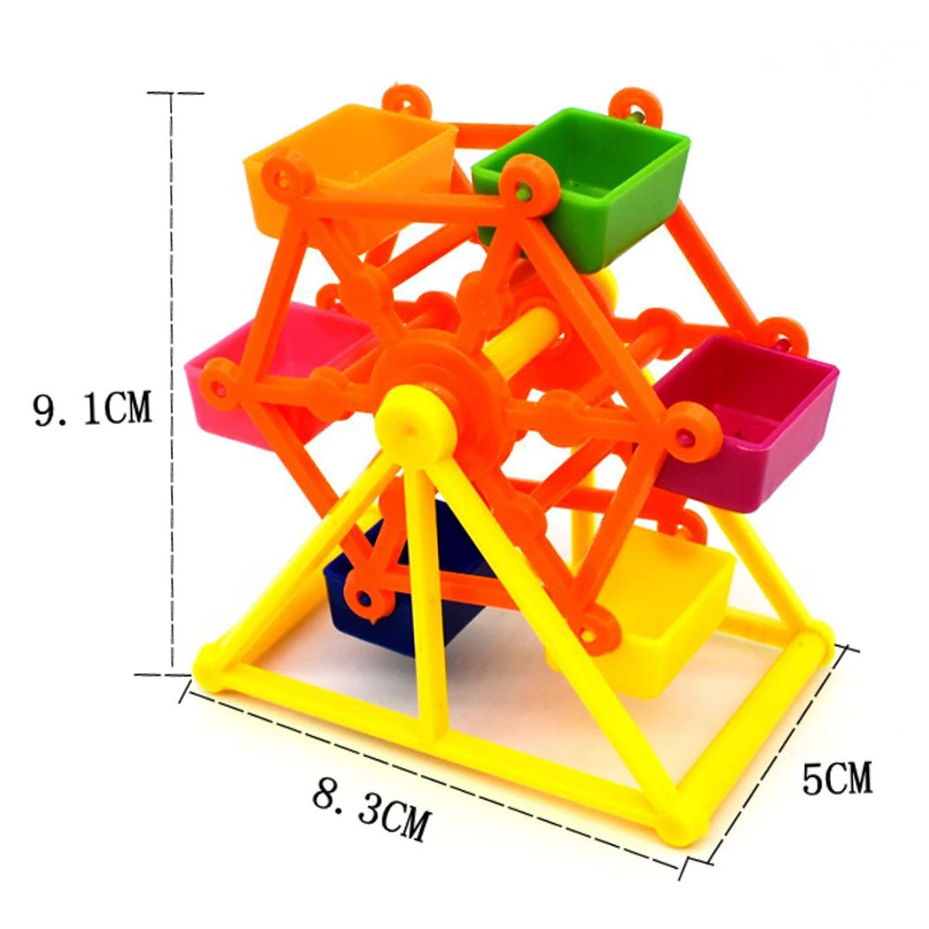 Parrot Foraging Toy Rotatable Wheel Funny Bird Training Toy Parakeets Windmill Toy Pecking For Cockatiel Lovebird Budgies Canary
