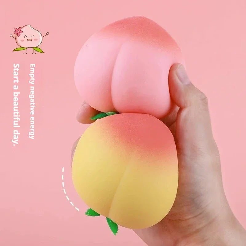 New Creative Stress Relieving Simulated Peach Vent Ventilators, Big Peach Clip Music Q Soft Slow Rebound Stress Relieving Toy