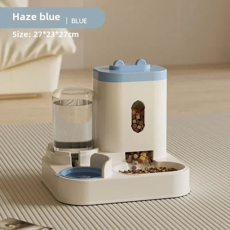 Pet Automatic Feeder Convenient Water Dispenser Cat and Dog Food Elevated Bowl with Fountain Large Capacity Drinker Accessories