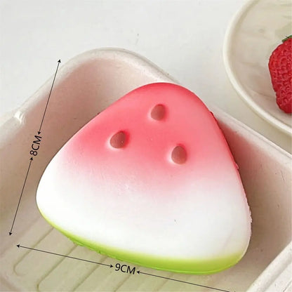 Novelty Simulated Fruit Fruit Squeeze Toy Cheese Food Cartoon Fidget Toy Watermelon Dog Fruit Pinch Toy Children