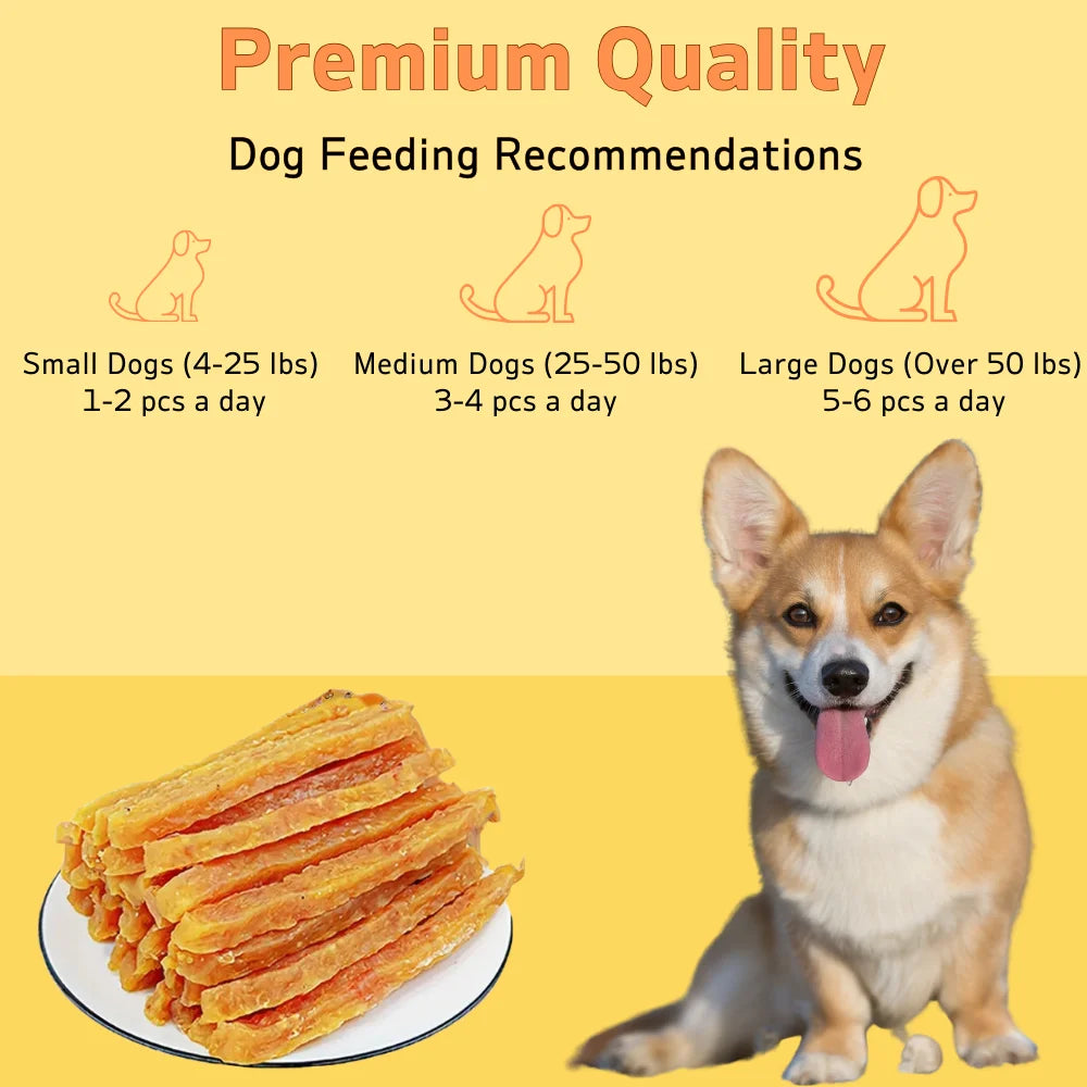 100g/300g(3.53oz/10.58oz)Soft Chew Dog Treats For Small, Medium And Large Dogs, Dried Milk Chicken Healthy, High Protein