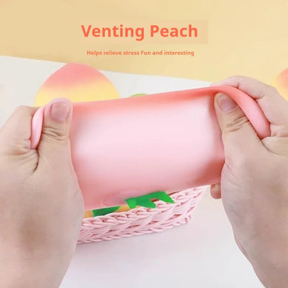 New Creative Stress Relieving Simulated Peach Vent Ventilators, Big Peach Clip Music Q Soft Slow Rebound Stress Relieving Toy