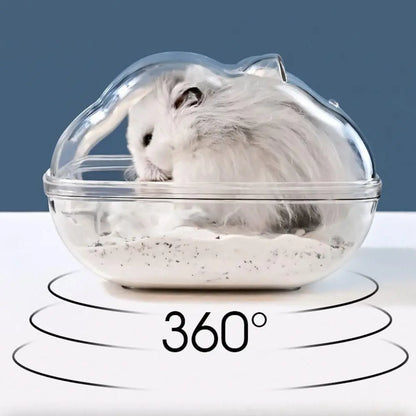 Transparent Hamster Toilet Cage Room Guinea Pig Cage Hamster Sand Bath Acrylic Plastic Mouse Box Hamster